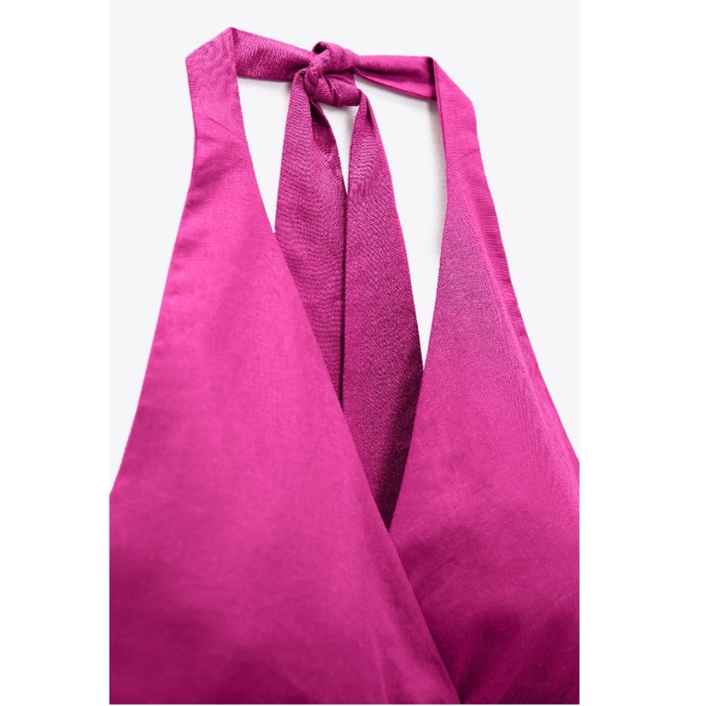 Zara Linen blend halter neck dress - Picture 8 of 8